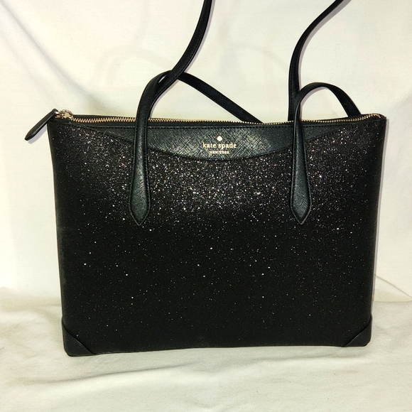 kate spade Handbags - Kate Spade Black Sparkle Tote